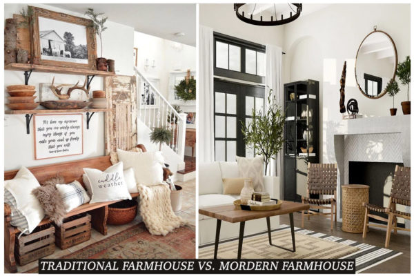 differences between the traditional and modern farmhouse decor