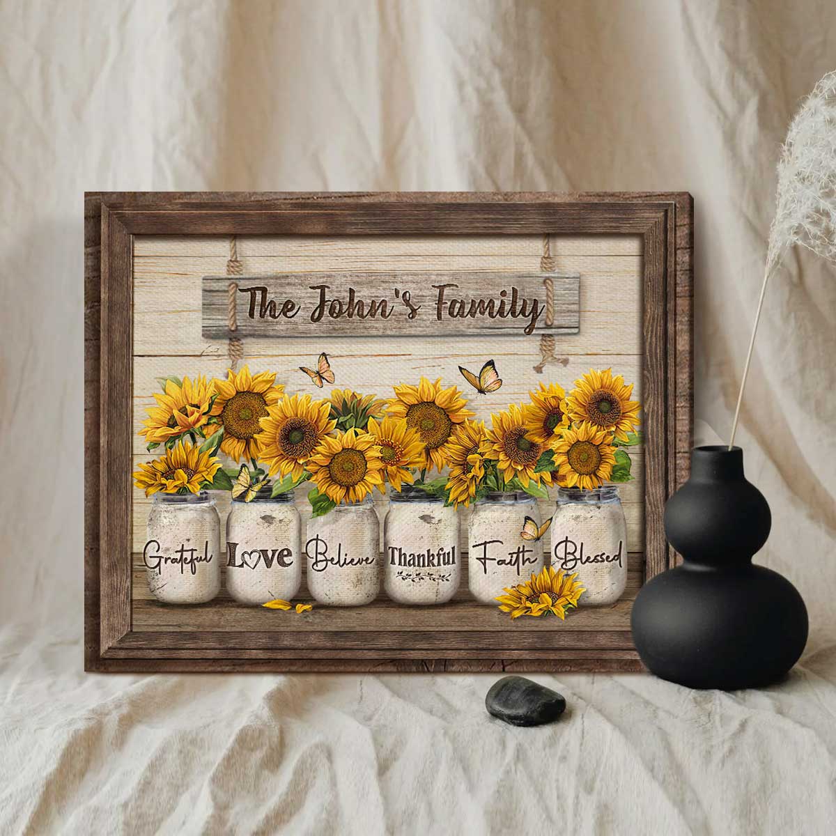 Large Sunflower Wall Art, Large Family Wall Decor, Sunflower Signs Decor, Garden Sign