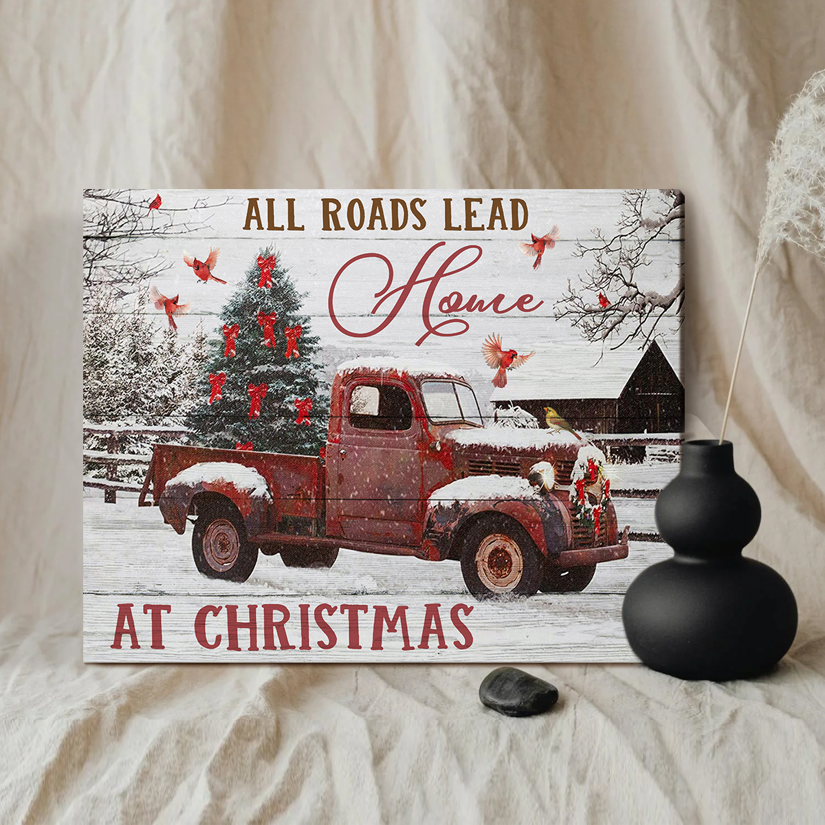 Merry Christmas Sign, Family Christmas Gift Ideas, All Road Lead Home Truck 1 Merry Christmas Sign, Family Christmas Gift Ideas, All Road Lead Home Truck