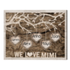 Personalized Gifts For Grandma, Grandma Mother's Day Gifts, Grandkid's Names On Heart Canvas
