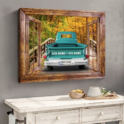 Custom Couple Name On Pickup Truck Sign, Personalized Christmas Gifts for Couple, Housewarming Gifts