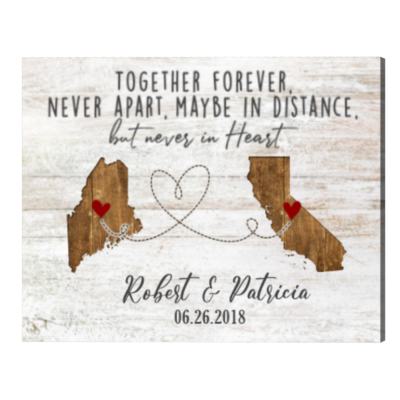 Personalized Long Distance Relationship Gifts, Gift for Long Distance Couple, Gift for Him