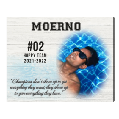 Swimmer Gift Personalized Photo Canvas, Swim Senior Gifts, Swimming Gifts For Him
