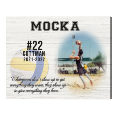 Personalized Volleyball Player Photo Canvas, Graduation Gifts For Volleyball Players, Senior Volleyball Gifts