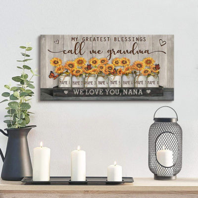All My Greatest Blessings Call Me Grandma Sign, Personalized Mothers Day Gifts for Grandma, Gifts for Grandma with Grandkids Names 3 gifts-for-grandma-with-grandkids-names