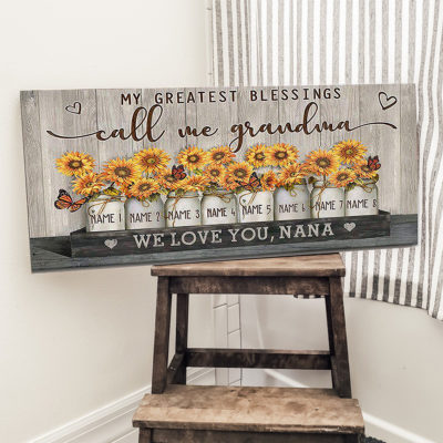 All My Greatest Blessings Call Me Grandma Sign, Personalized Mothers Day Gifts for Grandma, Gifts for Grandma with Grandkids Names 2 gifts-for-grandma-with-grandkids-names