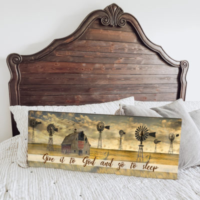 Give It To God and Go To Sleep Sign, Large Farmhouse Wall Art For Bedroom 4 give it to god and go to sleep sign large farmhouse wall art for bedroom