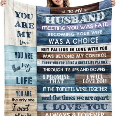 To My Husband Blanket Best Christmas Gifts for Husband From Wife
