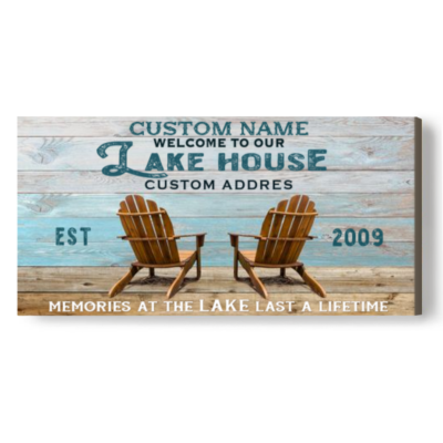 Welcome To Our Lake House Wall Art