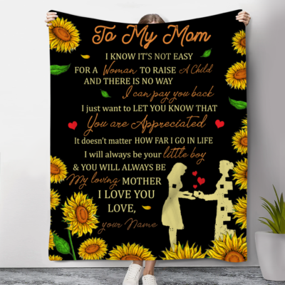 Personalized To My Mom Blanket, Mother's Day Gifts from Daughter