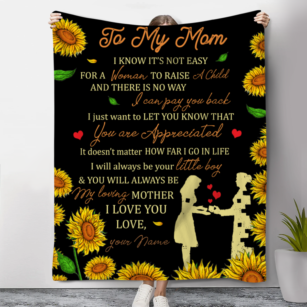 Personalized To My Mom Blanket, Mother's Day Gifts from Daughter