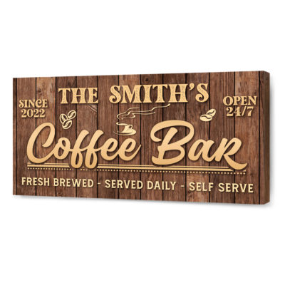 personalized-coffee-bar-sign-large-rustic-kitchen-coffee-bar-wall-art