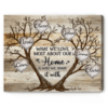 Personalized Family Tree Canvas Wall Art Family Tree Sign With Names