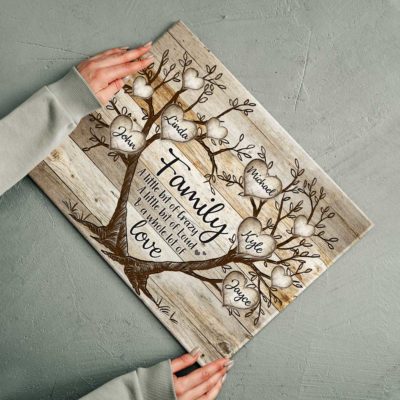 Personalized Family Tree Canvas Wall Art Family Tree Sign With Names