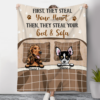 Personalized Dog Blanket, First They Steal Your Heart Then They Steal Your Bed and Sofa, Gift For Dog Lovers
