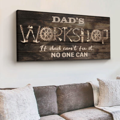 Dad’s Workshop Sign, Vintage Workshop and Garage Wall Decor, Garage Gifts for Dad on Fathers Day