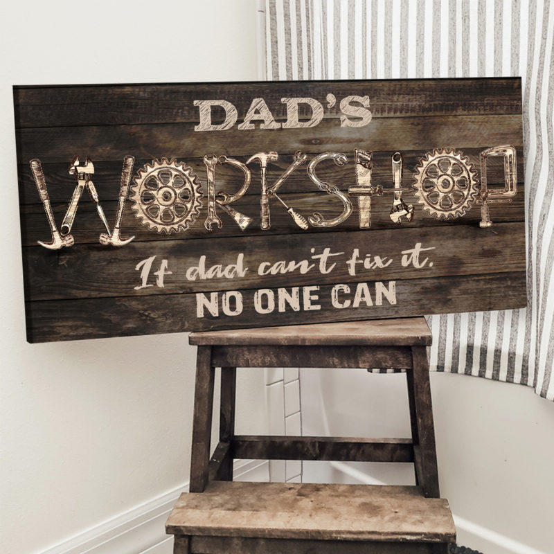 Dad’s Workshop Sign, Vintage Workshop and Garage Wall Decor, Garage Gifts for Dad on Fathers Day 1 Dad’s Workshop Sign, Vintage Workshop and Garage Wall Decor, Garage Gifts for Dad on Fathers Day