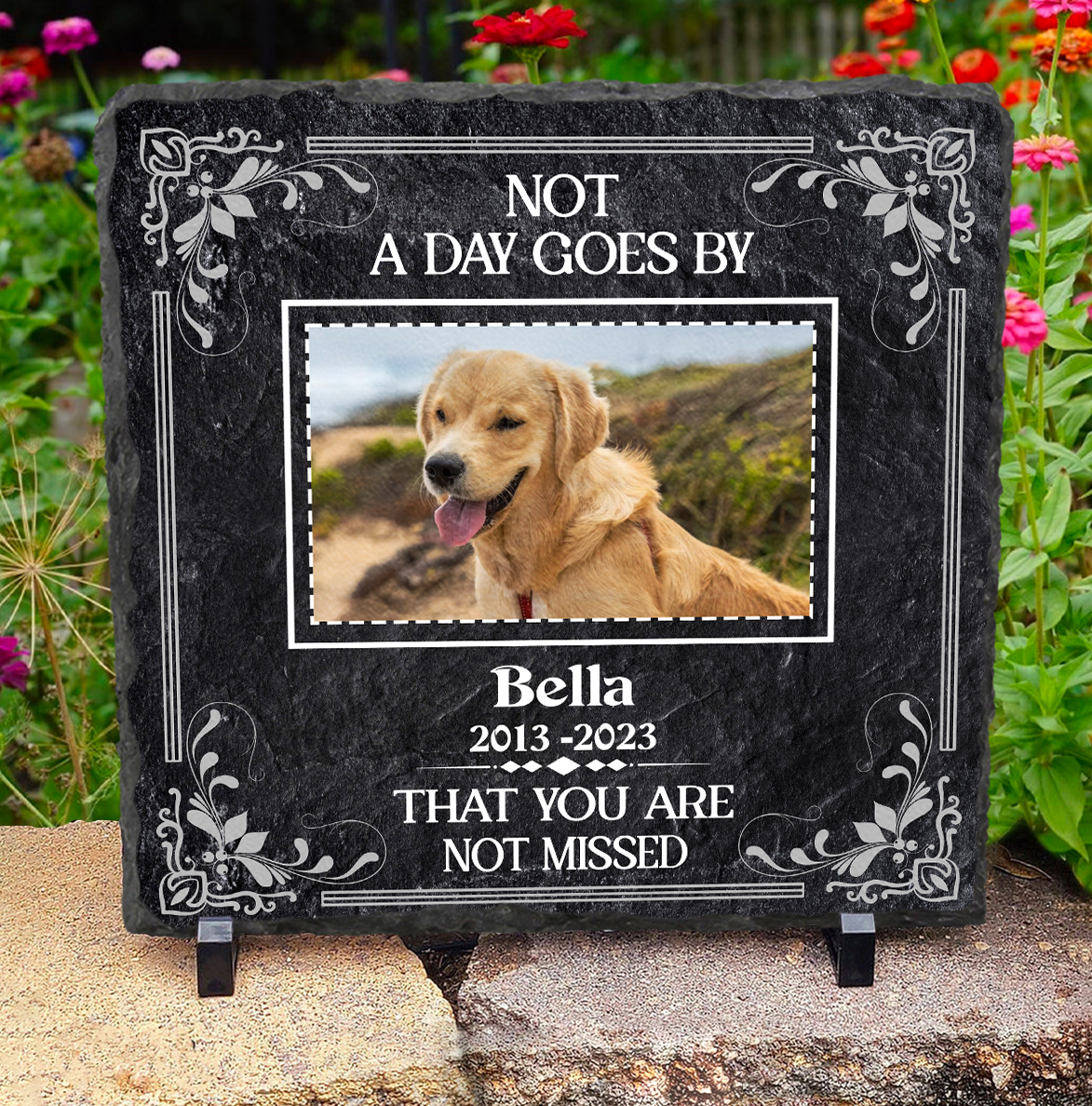 Personalized Pet Memorial Garden Stone, Custom Dog Cat Loss Gift, Pet Grave Marker, Dog Remembrance Gifts, Loss of Dog Headstone 1 Personalized Pet Memorial Garden Stone, Custom Dog Cat Loss Gift, Pet Grave Marker, Dog Remembrance Gifts, Loss of Dog Headstone