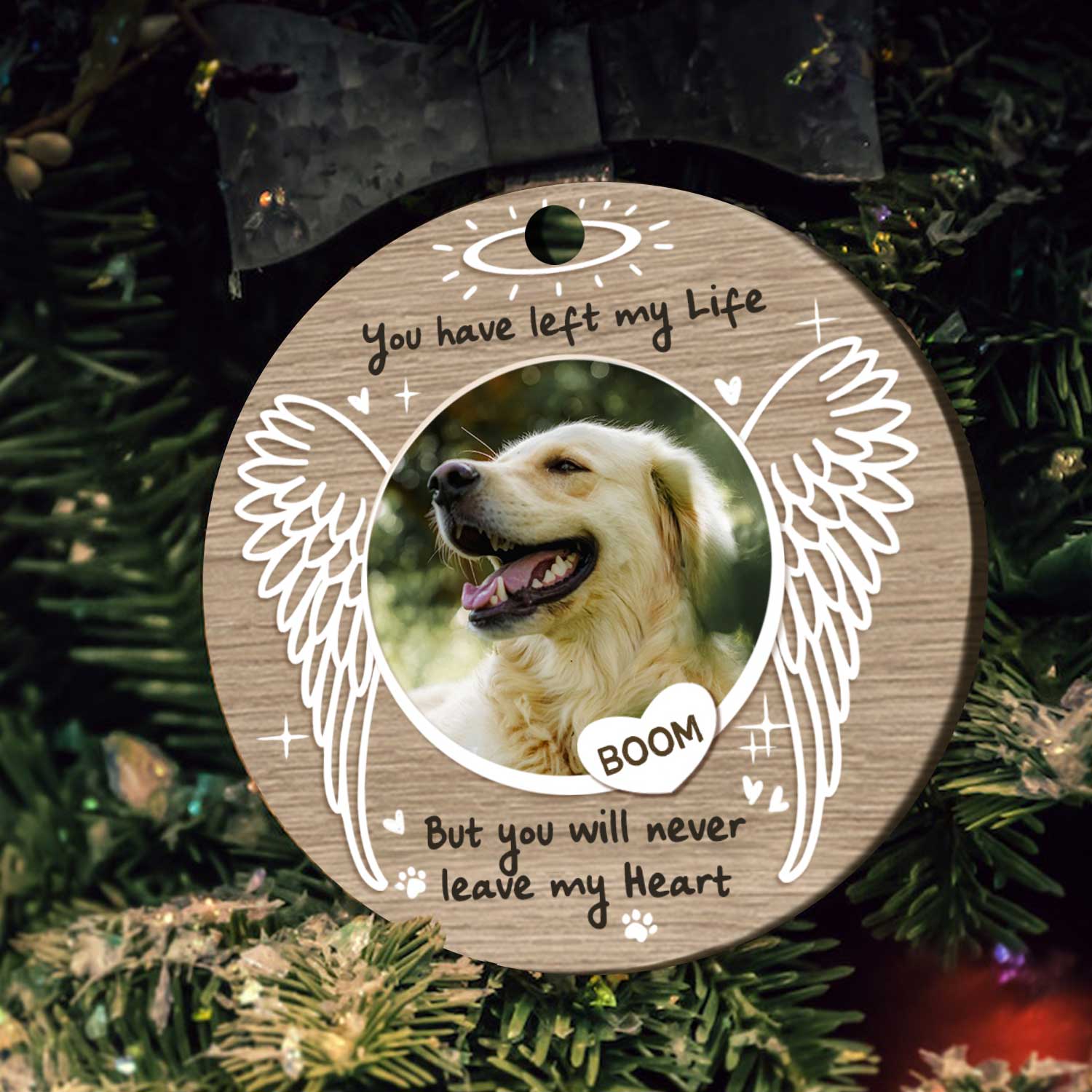 Personalized Pet Memorial Ceramic Ornament, Pet Sympathy Gifts, You Have Left My Life But Will Never Leave My Heart 1 Personalized Pet Memorial Ceramic Ornament, Pet Sympathy Gifts, You Have Left My Life But Will Never Leave My Heart