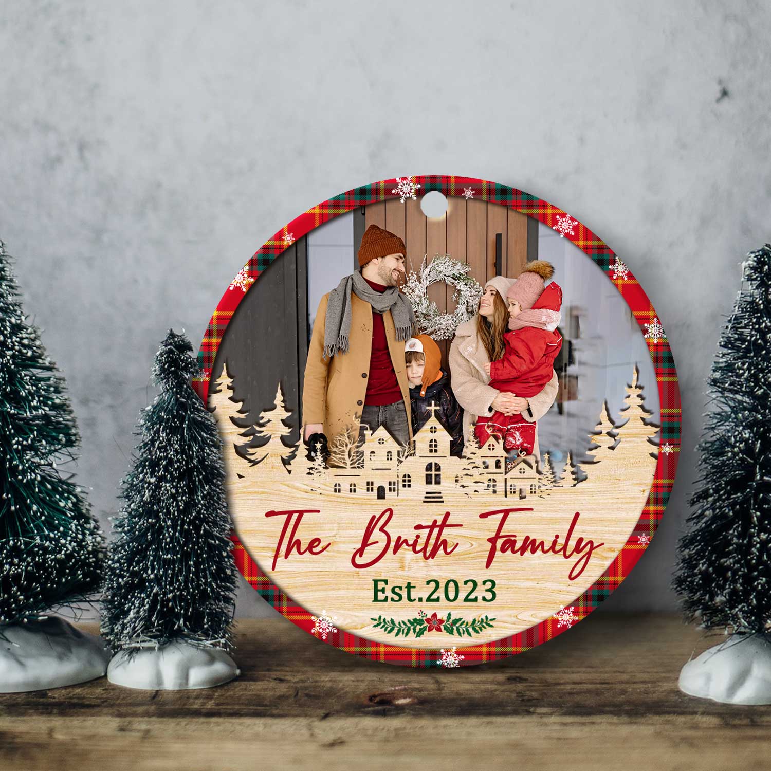 personalized family christmas ceramic ornaments christmas gifts for the whole family family photo ornament