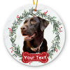 Personalized Dog Christmas Ornament, Custom Gift for Dog Mom, Pet Portrait Christmas Ornament Decoration