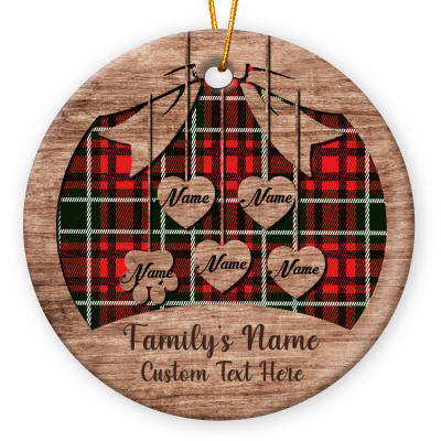 Personalized Family And Pet Ornament, Custom Family Christmas Gift, Family And Pet Christmas Decoration