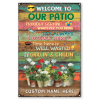 Welcome To Our Patio Custom Name Metal Sign