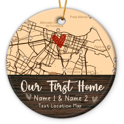 our first home map ceramic ornament new home christmas ornament personalized gifts for new homeowners