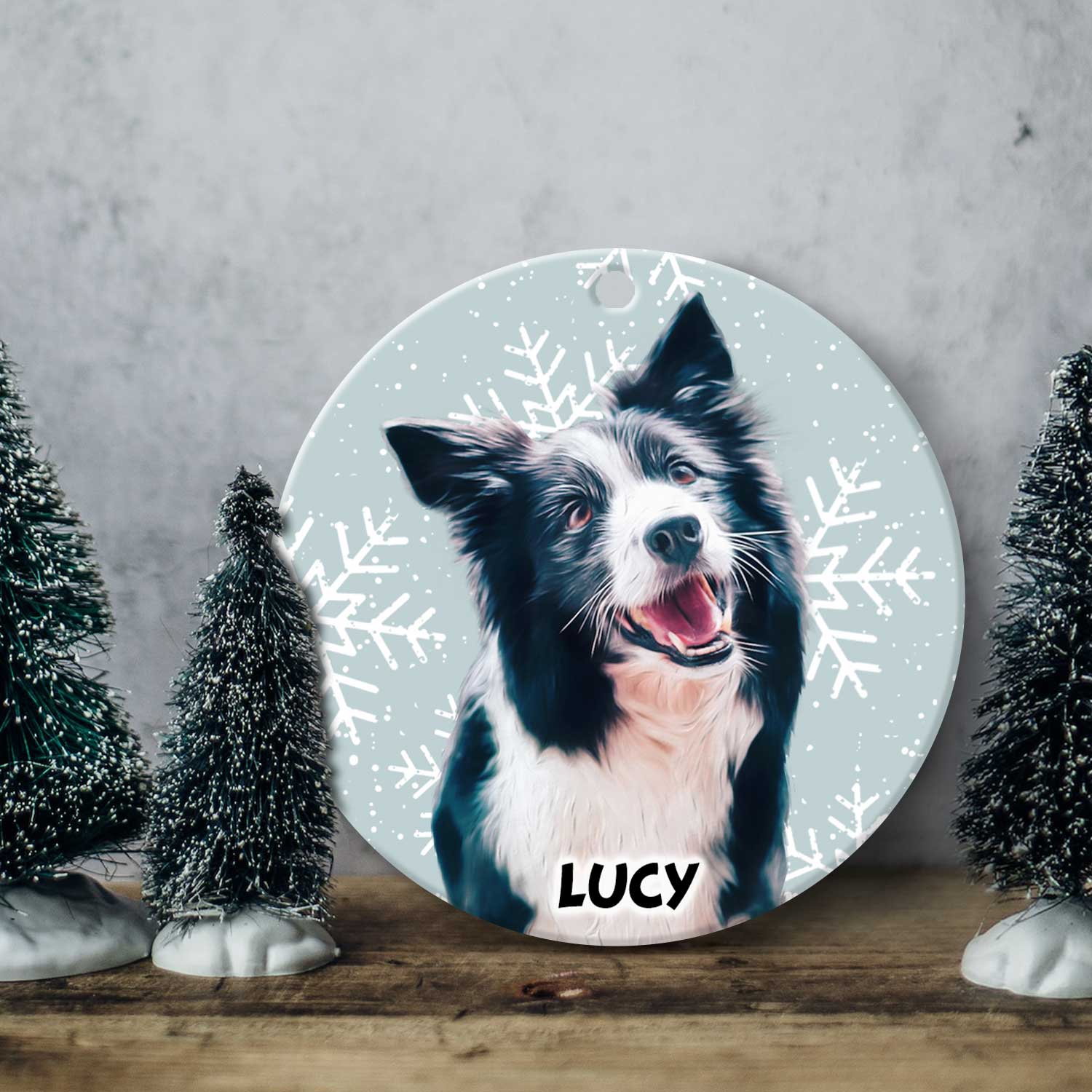 personalized dog christmas ornament pet portrait christmas decoration 3