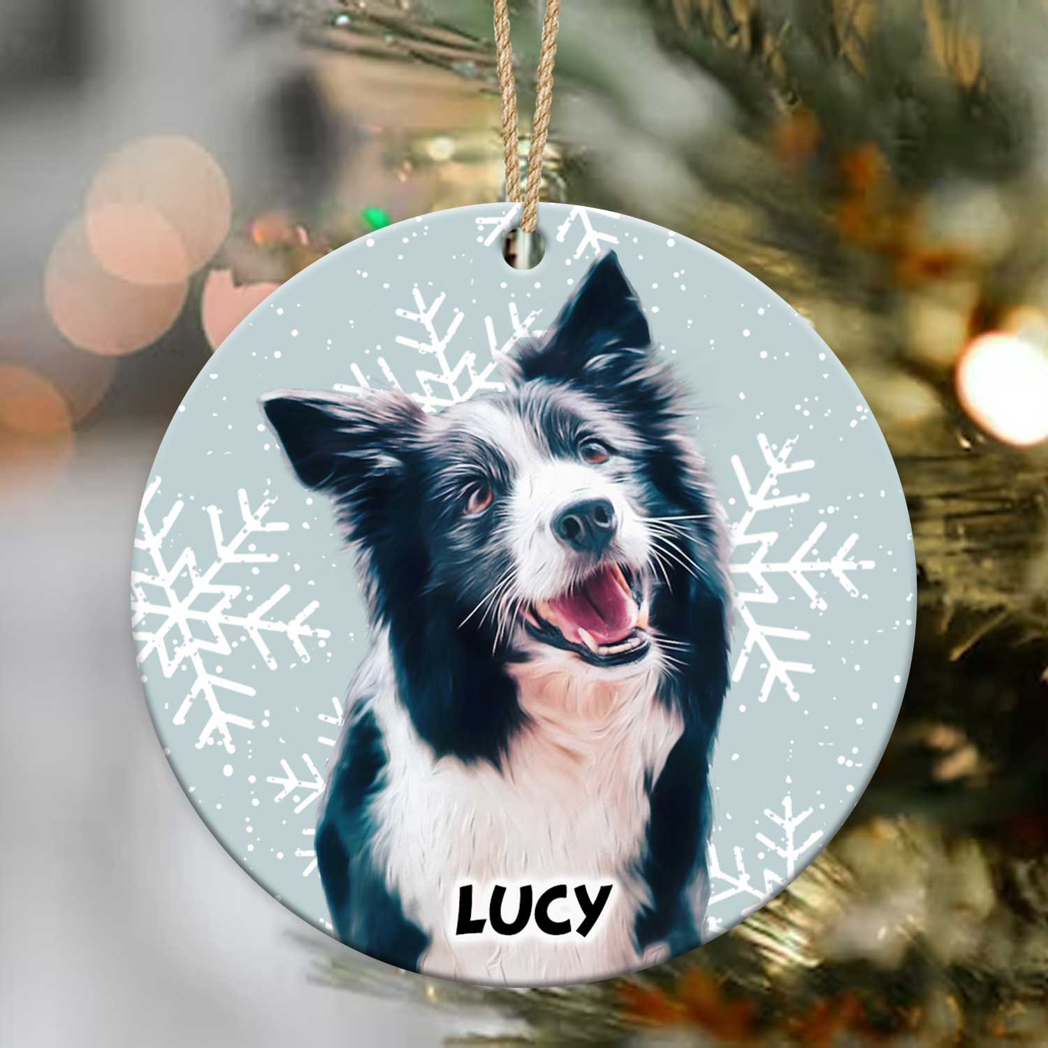 Personalized Dog Christmas Ornament, Pet Portrait Christmas Decoration 1 personalized dog christmas ornament pet portrait christmas decoration