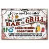 Welcome To The Poolside Bar Grill Personalized Metal Sign, Poolside Bar Outdoor Decoration