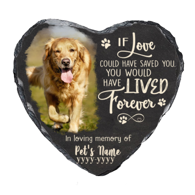 If Love Could Have Saved You Custom Memorial Stone, Personalized Pet Memorial Garden Stone, Pet Loss Gifts