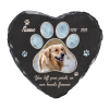 Personalized Paw Print Pet Memorial Stone, Custom You Left Paw Prints On Our Hearts Stone, Dog Loss Gifts