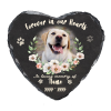 Forever In Our Hearts Personalized Dog Memorial Stone, Custom Photo Pet Memorial Stone, Dog Passed Away Gifts