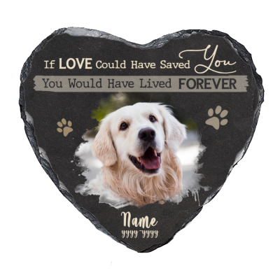 Personalized Dog Memorial Stone with Picture, Custom Photo Pet Memorial Stone, Dog Loss Gifts