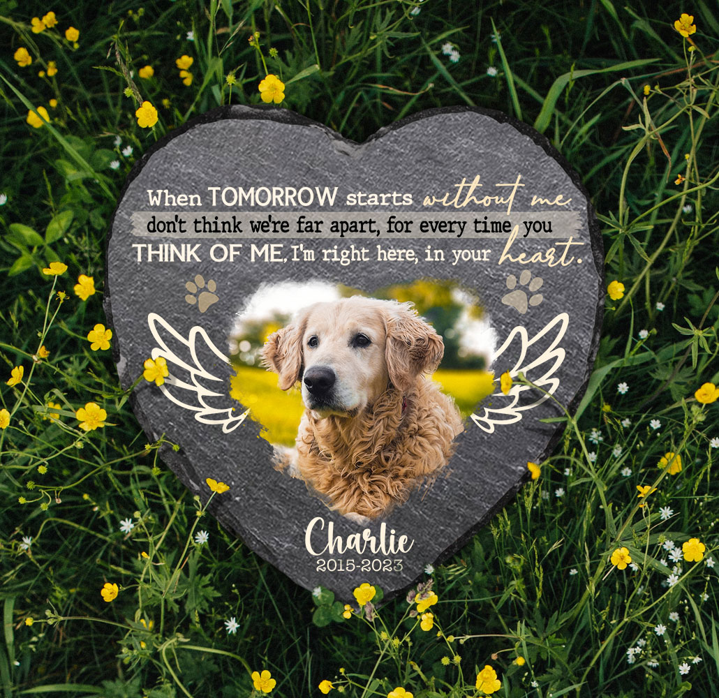 Pet Memorial Stone - 5 Best Pet Grave Marker Ideas 15 When Tomorrow Starts Without Me Custom Pet Stone, Personalized Dog Memorial Stone, Pet Sympathy Gifts
