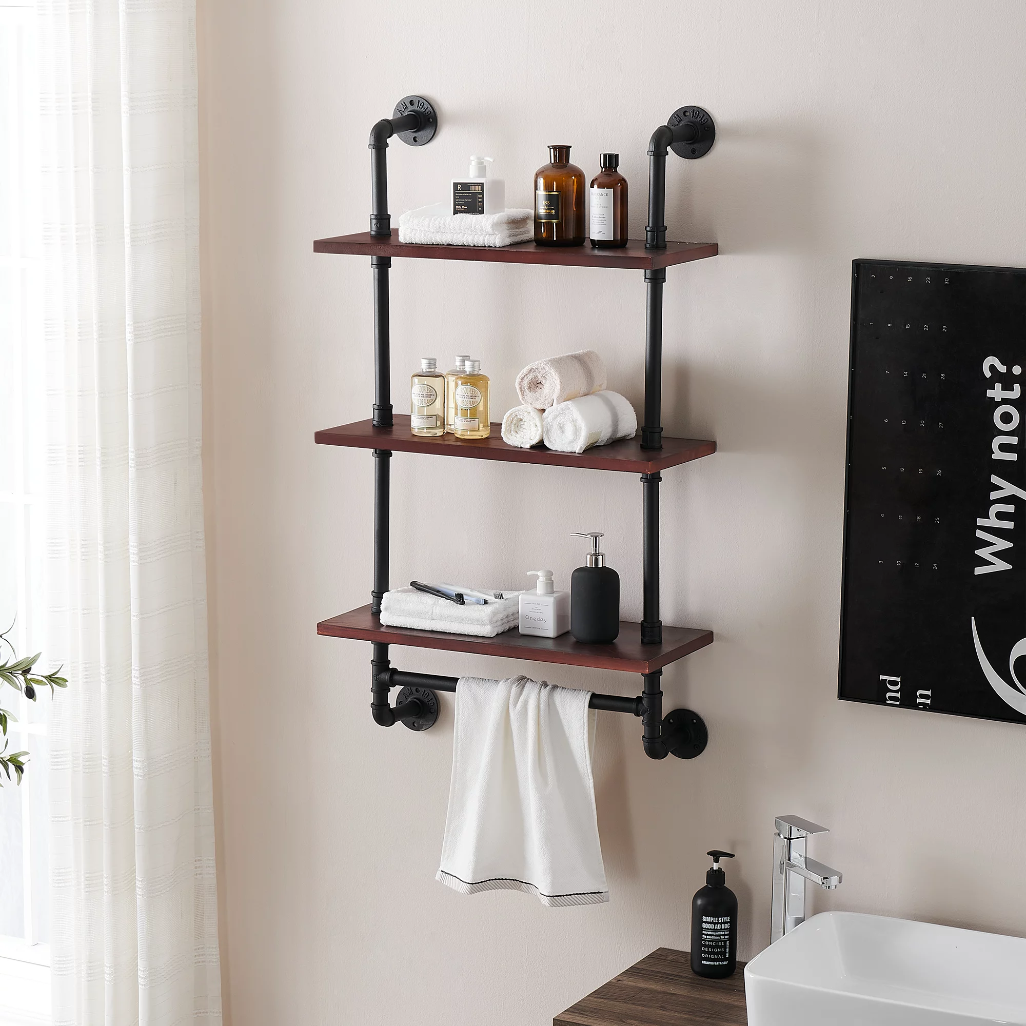 10 Creative and Stylish Ideas for Small Bathroom Wall Decor 8 Towel Holder