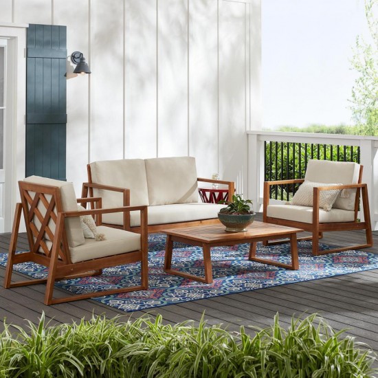 Wood Outdoor Patio Seating Set