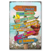 Personalized Deck Rules Metal Sign, Deck Outside Decoration, Grill and Chill Deck Sign