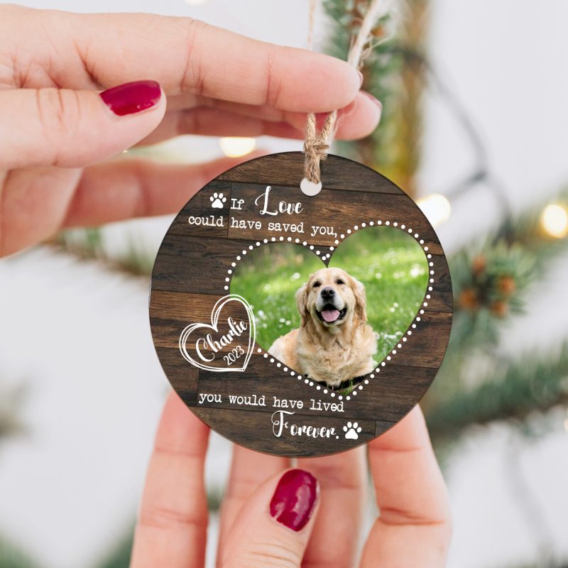 Personalized Dog Memorial Photo Ceramic Ornament, Ornament For Deceased ...