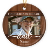 Personalized Memorial Ceramic Ornaments For Dad, Loss Of Father Gift, Dad Memorial Christmas Ornament