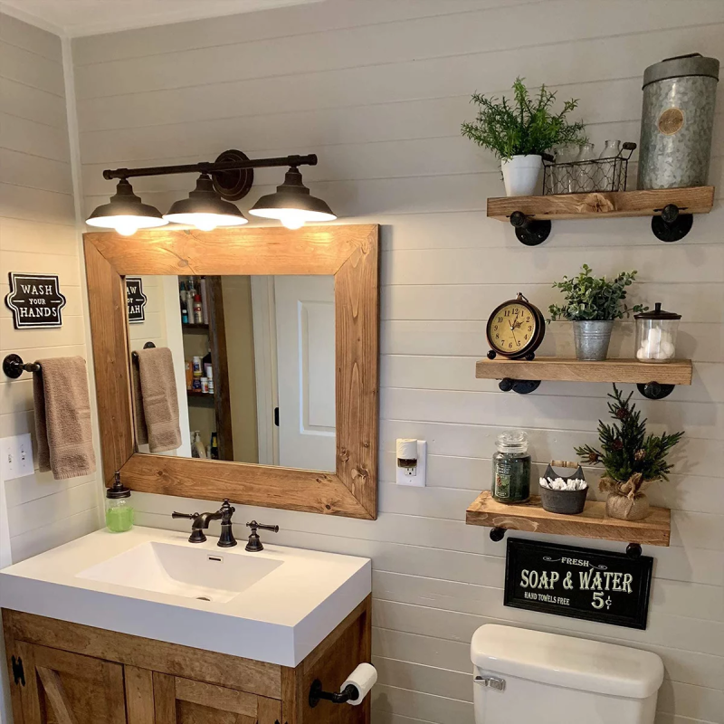 Rustic Charm: 11+ Farmhouse Bathroom Wall Decor Ideas To Transform Your ...