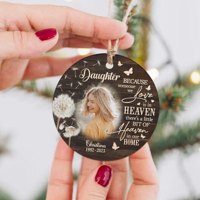 Daughter Memorial Christmas Ceramic Ornament Personalized, Memorial Gift Loss of Daughter, Memorial Gift Loss of Daughter
