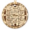 Family Christmas Ceramic Ornament Personalized, Christmas Piece Ornament For Mom, Xmas Decorations