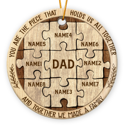 personalised family christmas ceramic ornament with names family christmas decor ornaments with family names