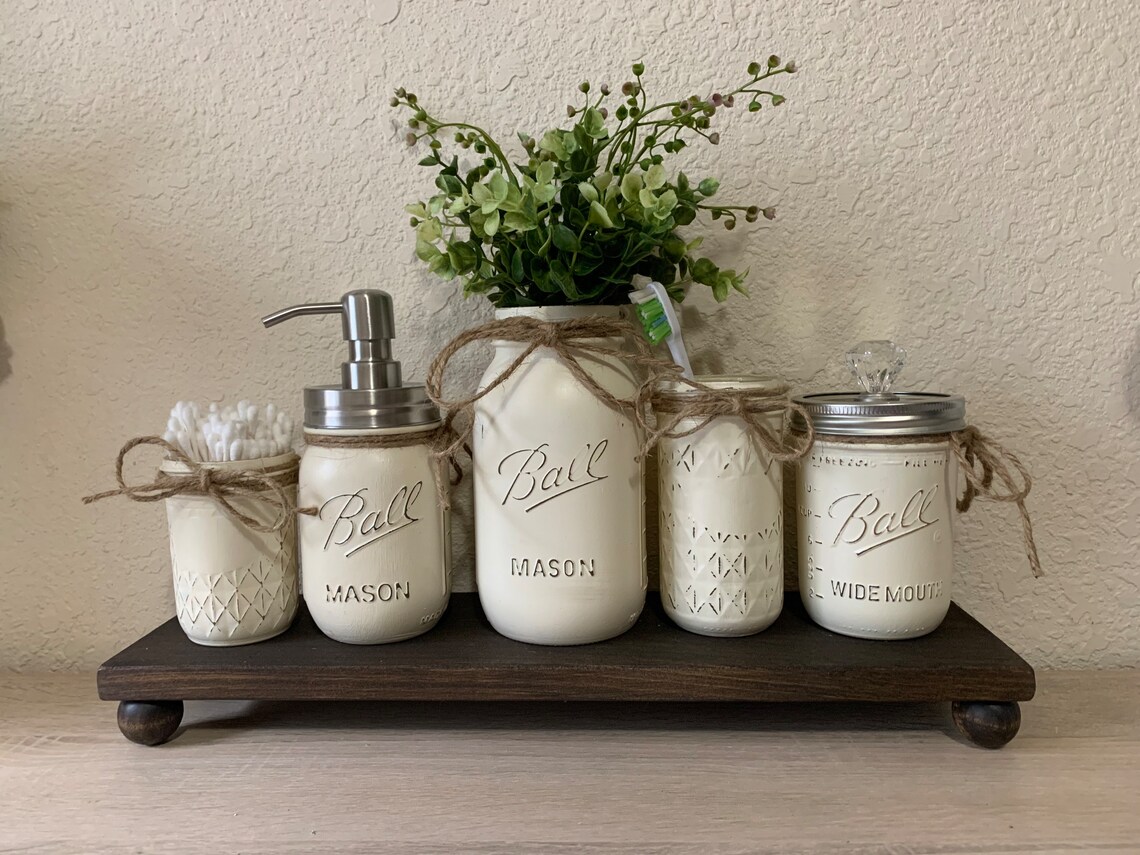 Mason Jar Bathroom Set