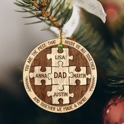 personalised family christmas ceramic ornament with names family christmas decor ornaments with family names