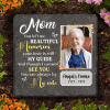 Personalized Mom Memorial Photo Slate, Sympathy Gift For Loss Of Mother, You Left Me Beautiful Memories Mom Memorial Stone Mother's Day Gifts