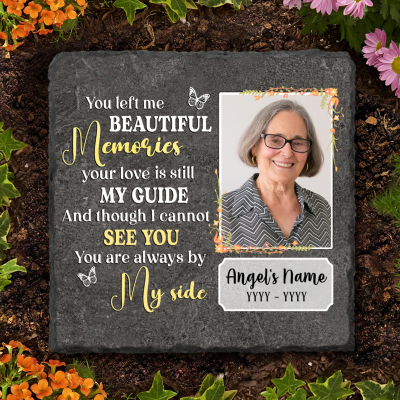 Personalized Memorial Photo Rock Slate, In Loving Memory Gifts, Remembrance Stone For Home Or Garden