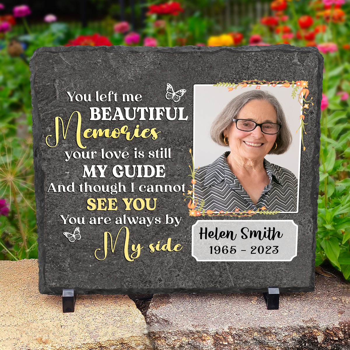 Personalized Memorial Photo, In Loving Memory Gifts, Remembrance Stone For Home Or Garden